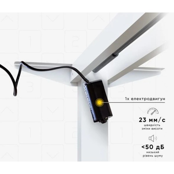 Фото - Стіл з електрорегулюванням висоти Mealux PowerDesk Energy White (EVO-201 Energy W|/W)